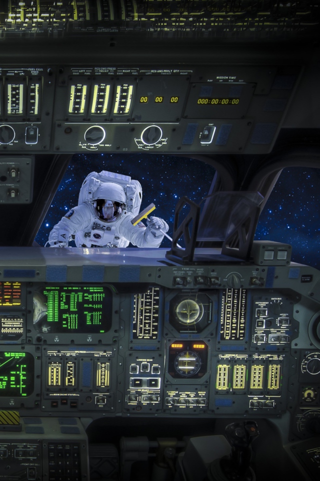 Fondo de pantalla Astronaut 640x960