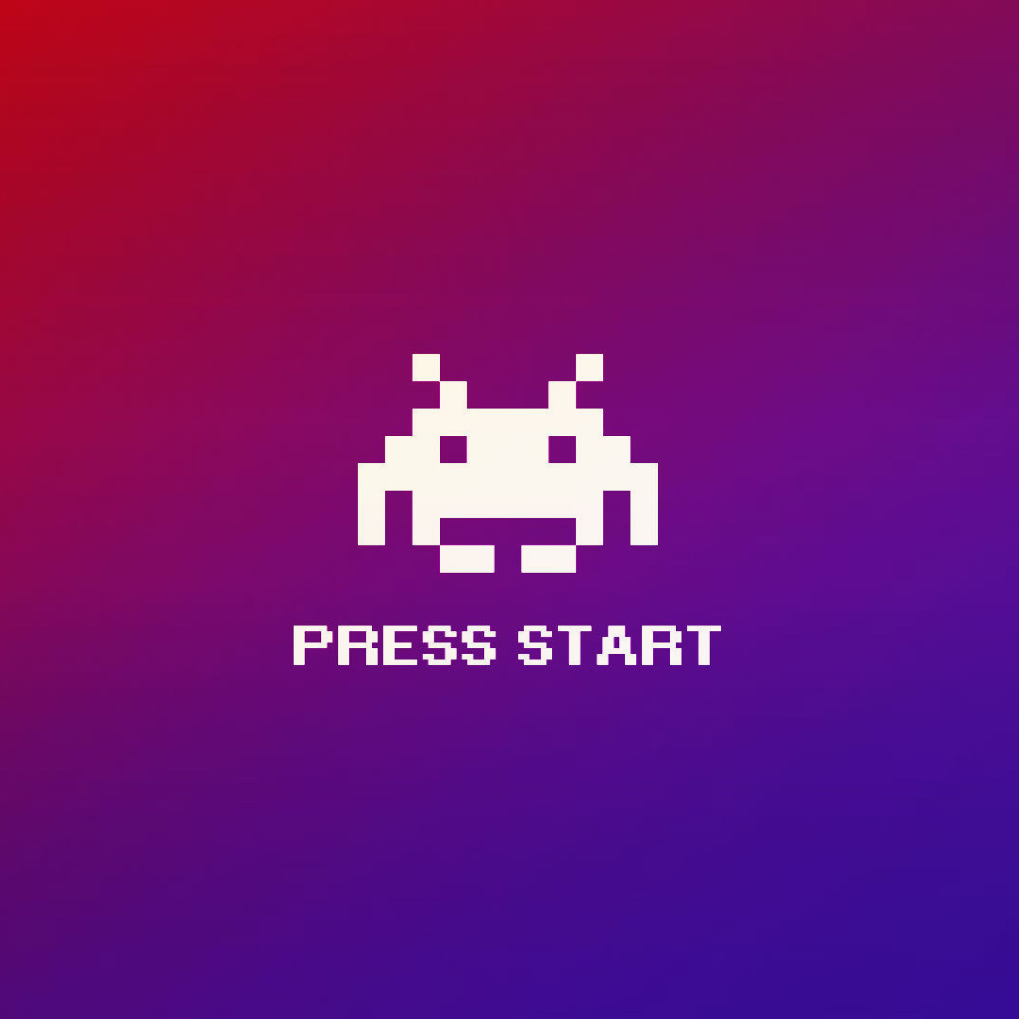 Das Press Start Wallpaper 2048x2048