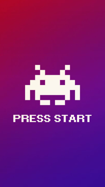 Das Press Start Wallpaper 360x640