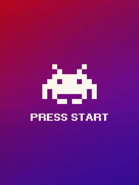 Обои Press Start 480x640
