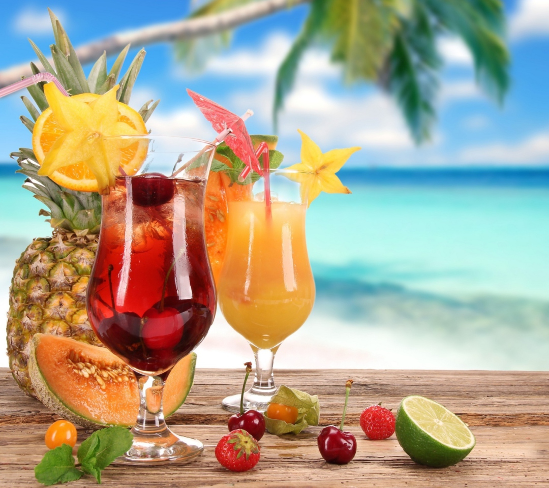 Das Summer Cocktails Wallpaper 1080x960