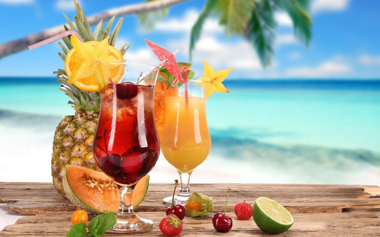 Das Summer Cocktails Wallpaper 1280x800
