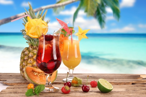 Das Summer Cocktails Wallpaper 480x320
