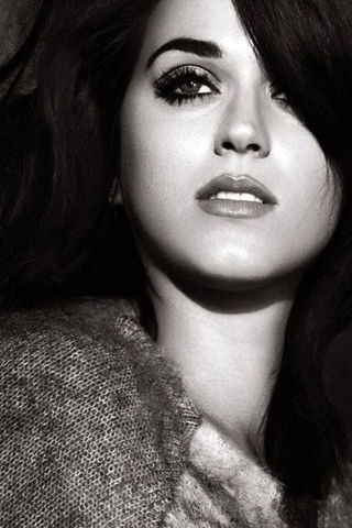 Katy Perry Black And White wallpaper 320x480