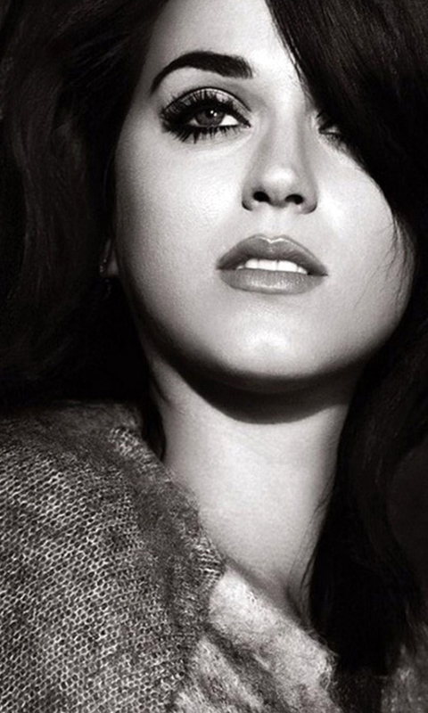 Katy Perry Black And White wallpaper 480x800