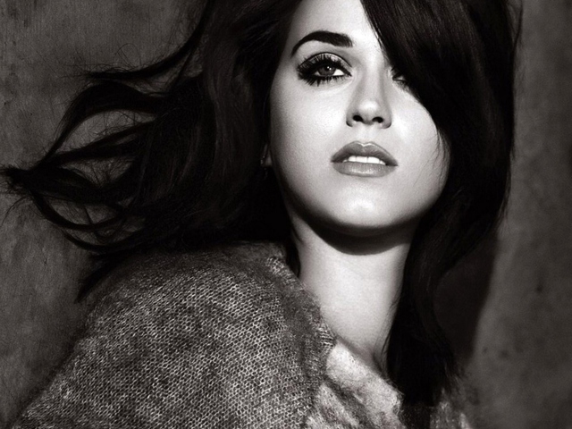 Katy Perry Black And White wallpaper 640x480
