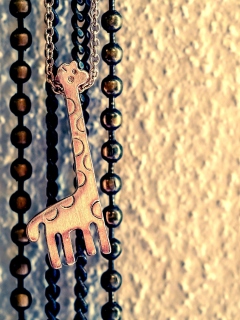 Lovely Giraffe Pendant wallpaper 240x320