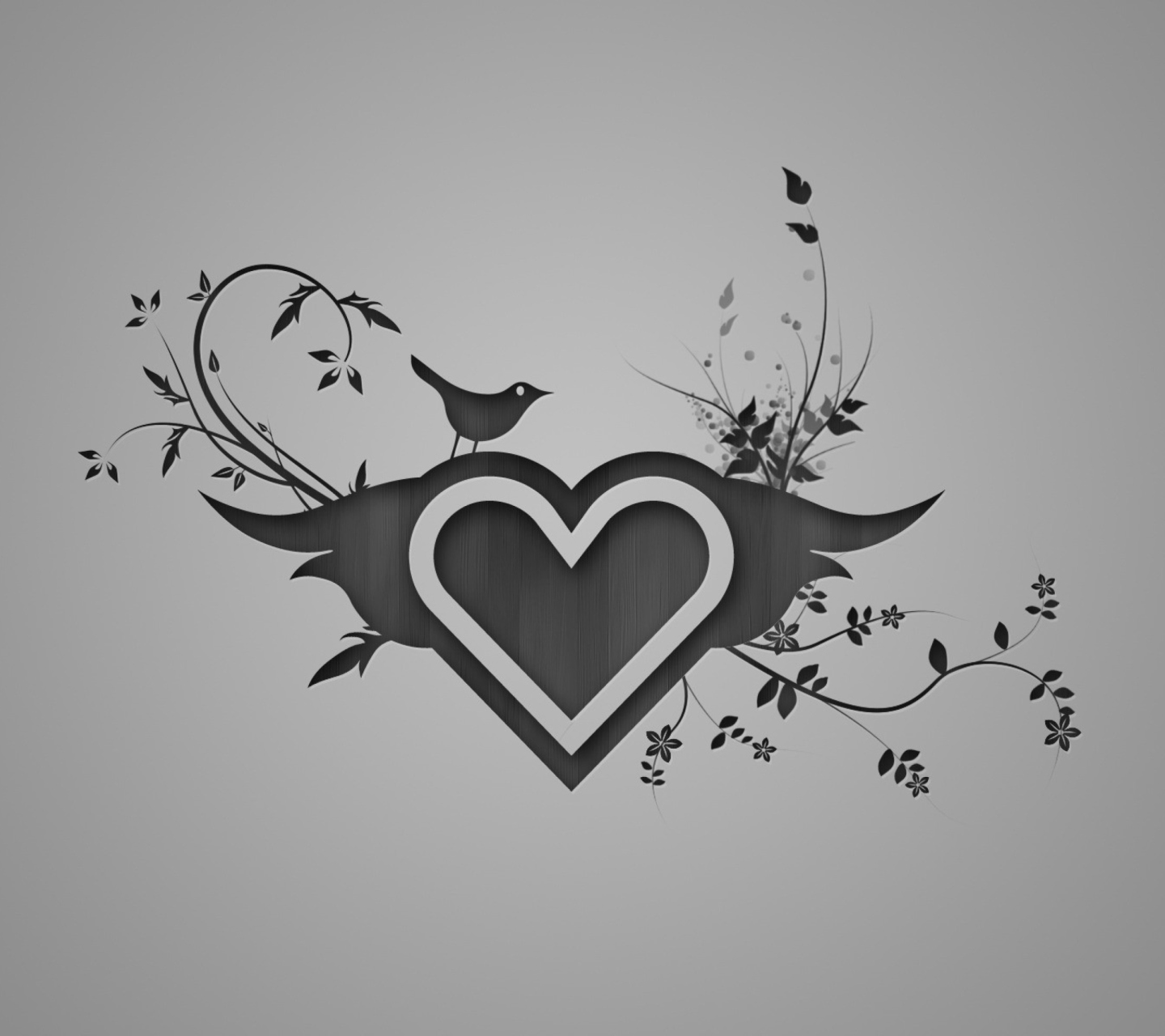 Sfondi Bird Singing In Heart 1440x1280