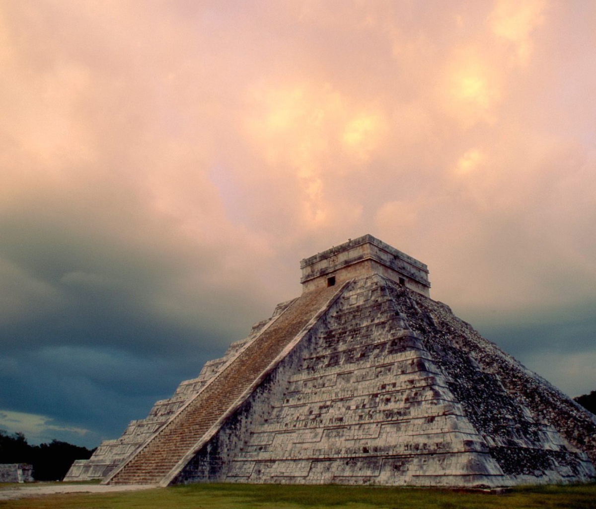 Обои Chichen Itza Yucatan Mexico - El Castillo 1200x1024