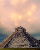 Das Chichen Itza Yucatan Mexico - El Castillo Wallpaper 128x160