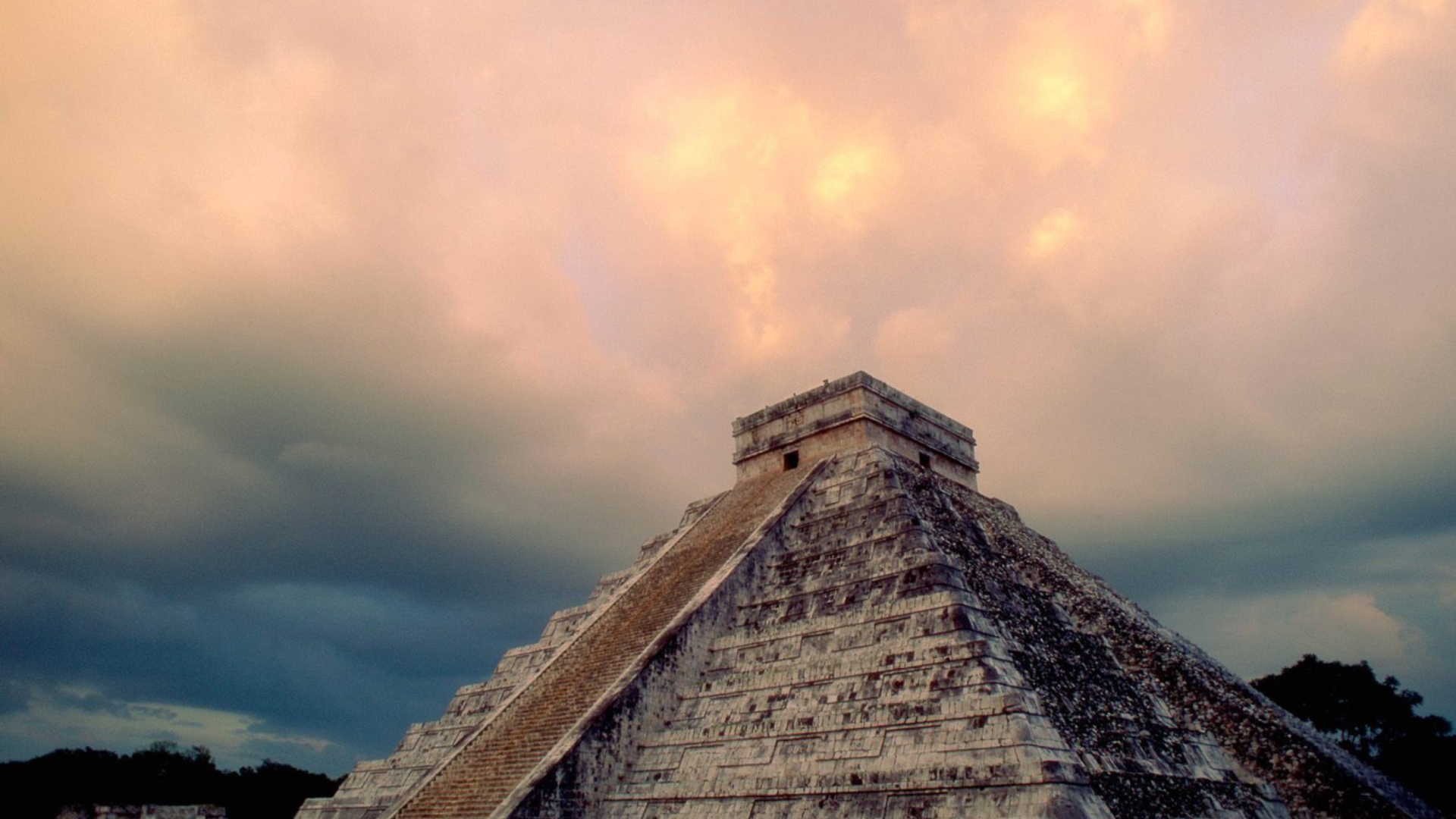 Обои Chichen Itza Yucatan Mexico - El Castillo 1920x1080