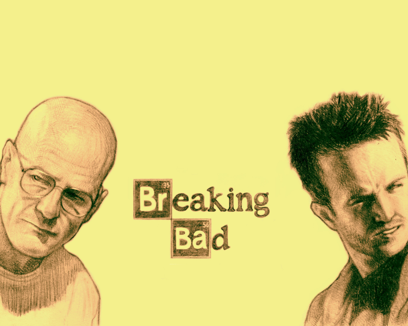 Обои Walter White and Jesse Pinkman in Breaking Bad 1600x1280