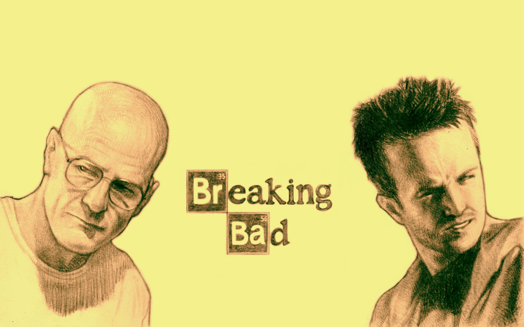 Fondo de pantalla Walter White and Jesse Pinkman in Breaking Bad 1680x1050