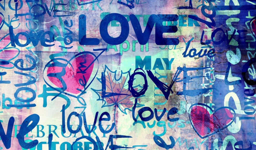 Graffiti Love wallpaper 1024x600