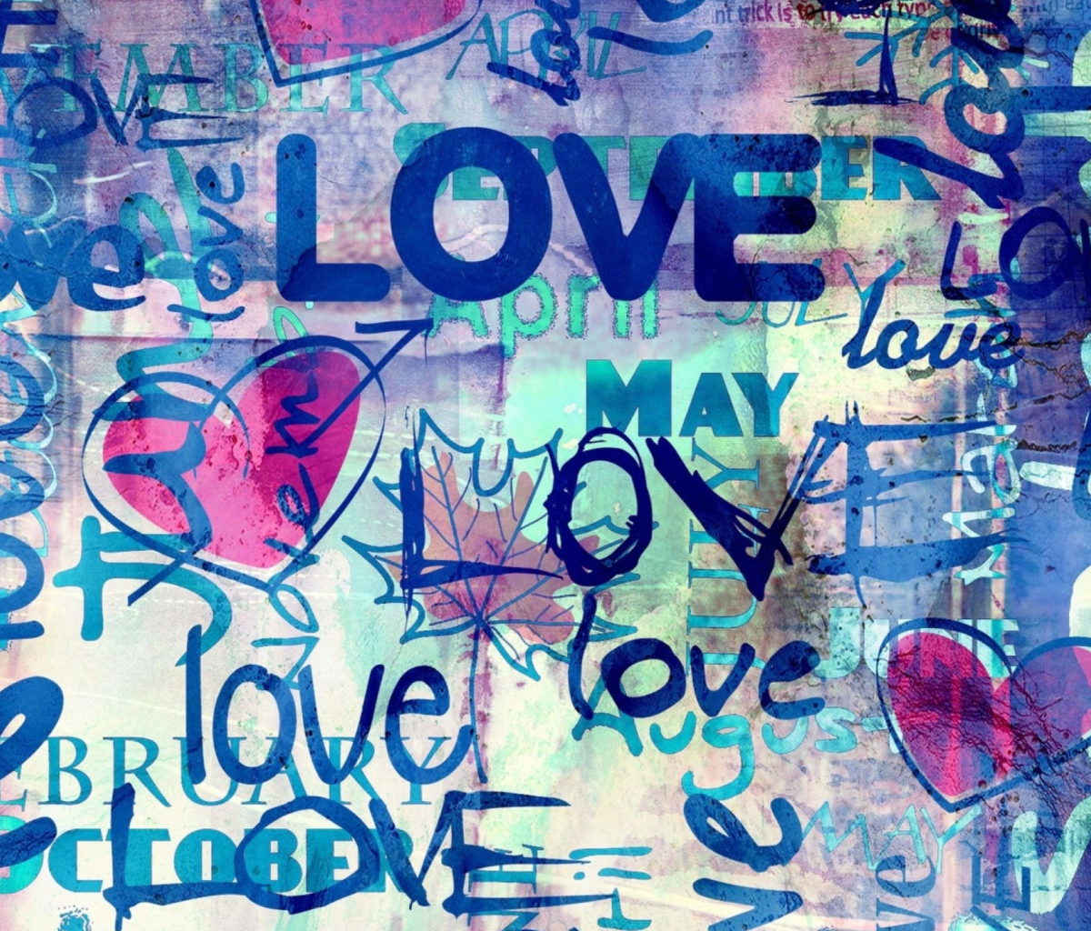 Das Graffiti Love Wallpaper 1200x1024