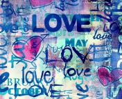 Das Graffiti Love Wallpaper 176x144