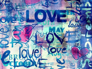 Das Graffiti Love Wallpaper 320x240