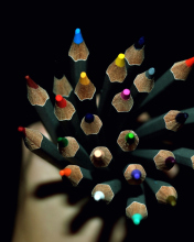 Colorful Pencils In Hand screenshot #1 176x220