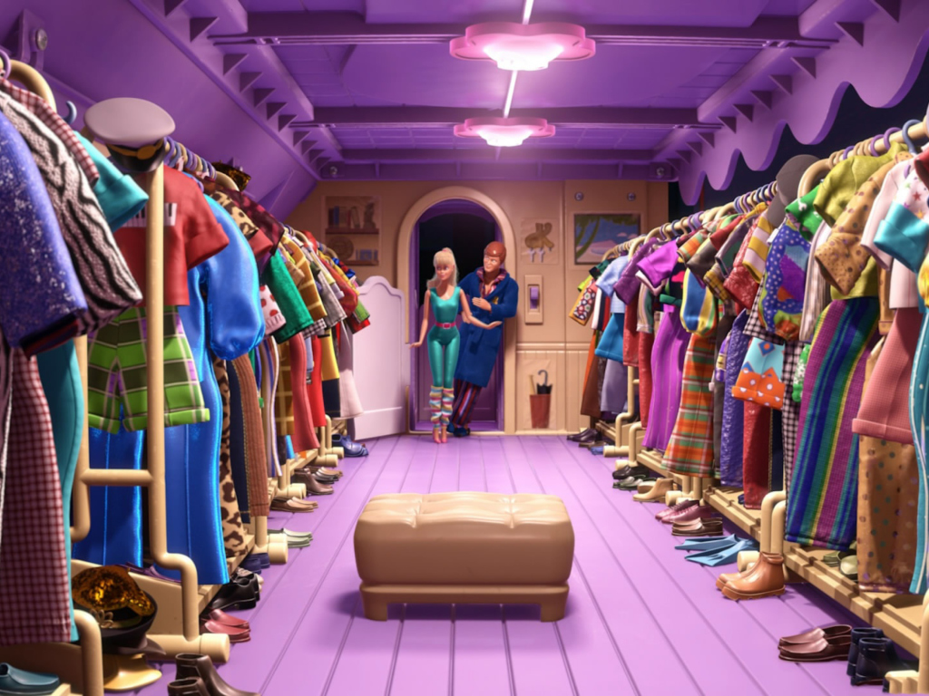 Fondo de pantalla Toy Story 3 Barbie And Ken Scene 1024x768