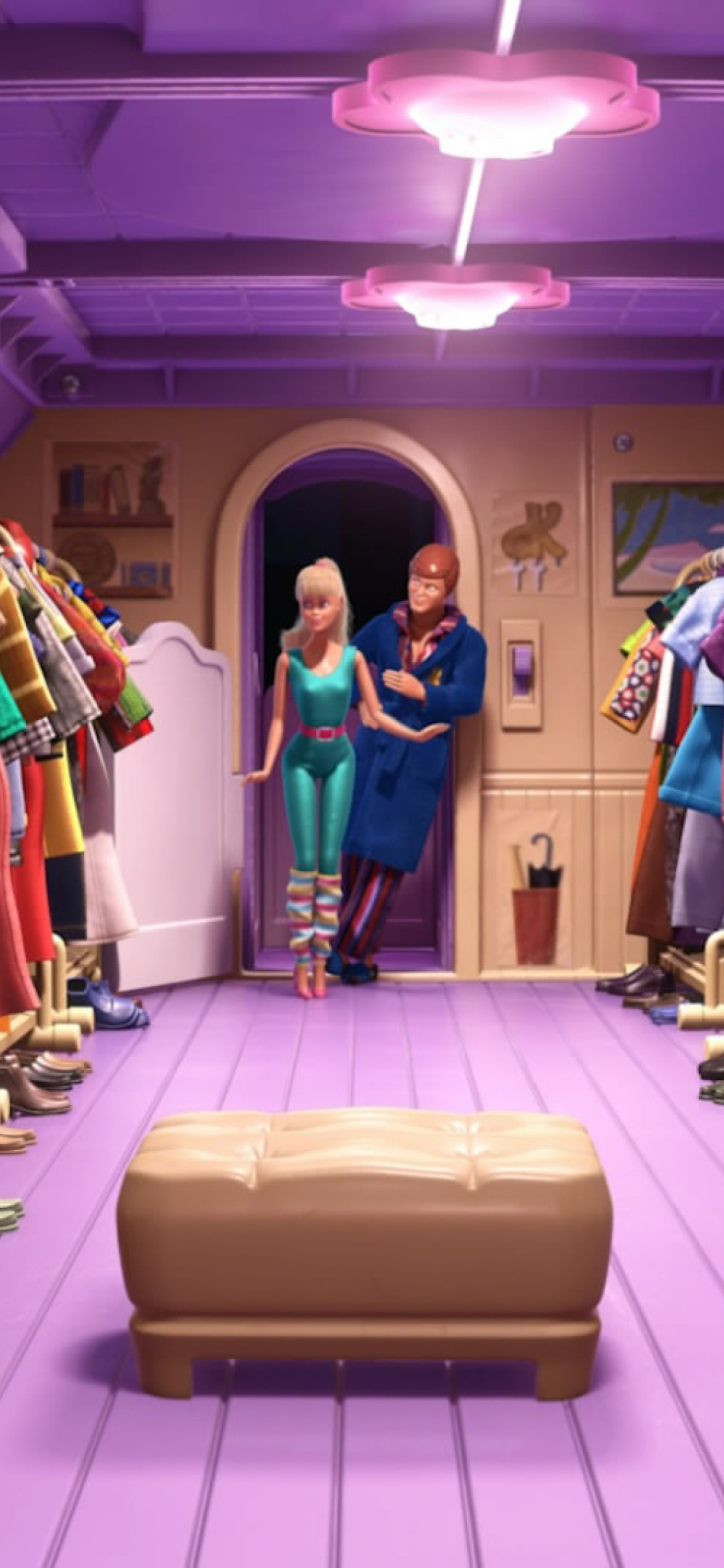 Sfondi Toy Story 3 Barbie And Ken Scene 1170x2532