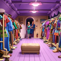 Sfondi Toy Story 3 Barbie And Ken Scene 208x208