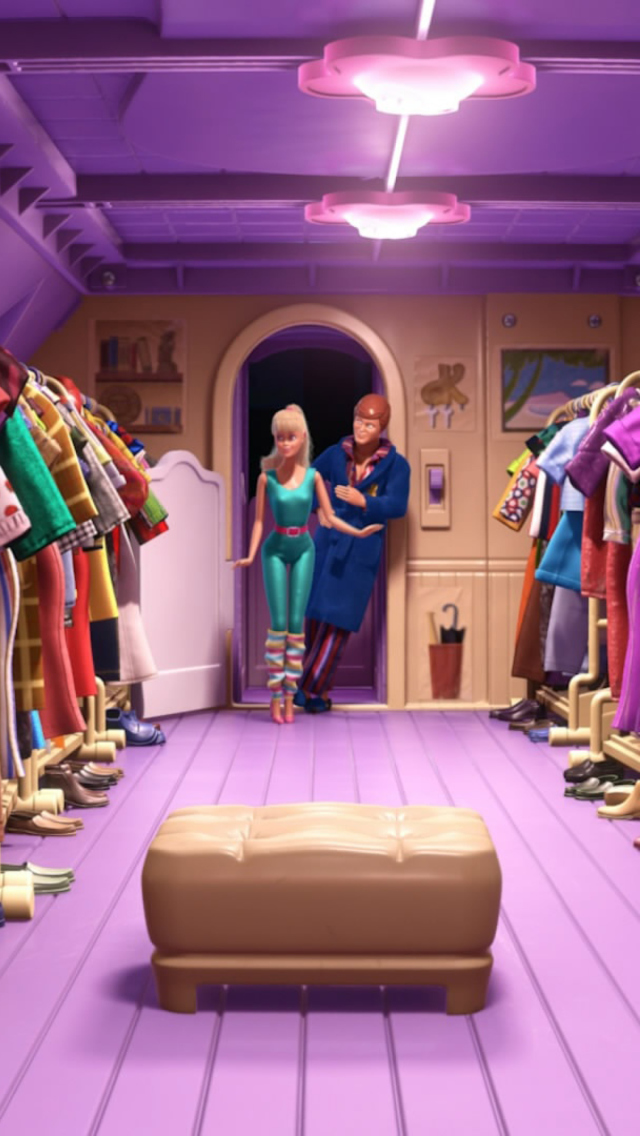 Sfondi Toy Story 3 Barbie And Ken Scene 640x1136