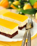 Fondo de pantalla Yellow Souffle Dessert 128x160