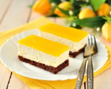 Das Yellow Souffle Dessert Wallpaper 220x176