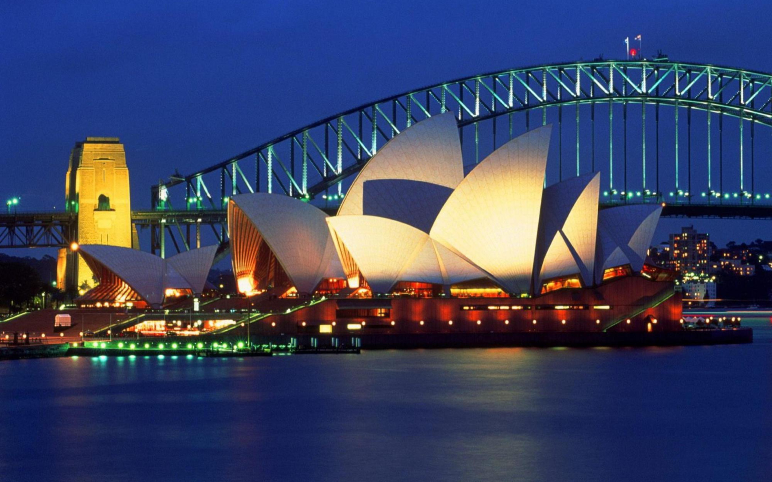 Обои Light Sydney Opera House 2560x1600