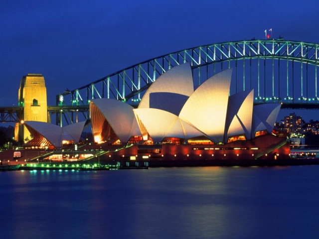 Das Light Sydney Opera House Wallpaper 640x480