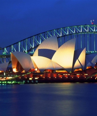 Light Sydney Opera House sfondi gratuiti per HTC Titan