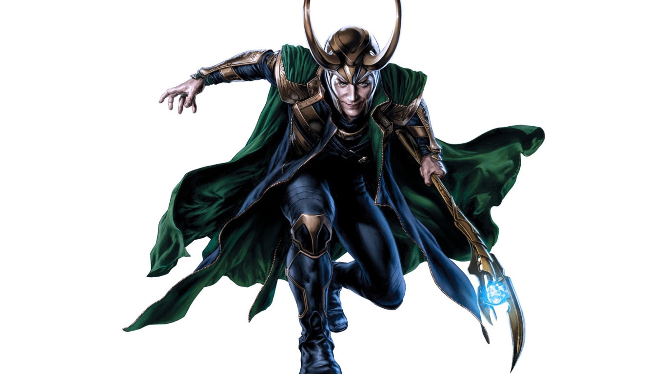 Das Loki Laufeyson - The Avengers Wallpaper 1366x768