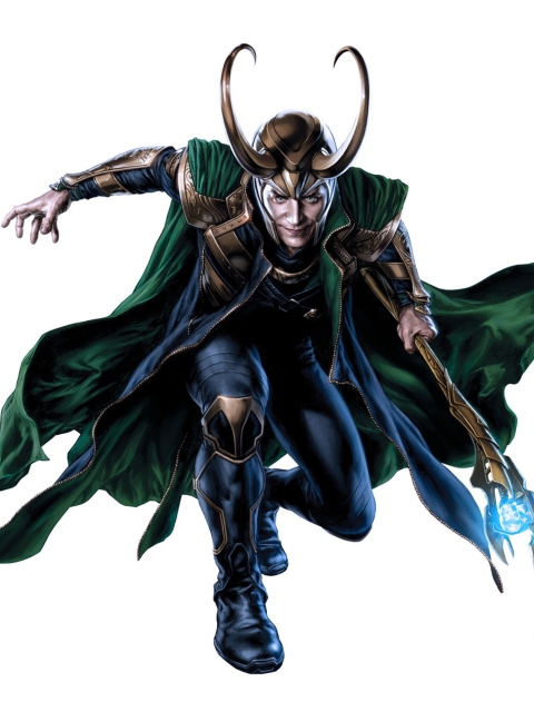 Обои Loki Laufeyson - The Avengers 480x640