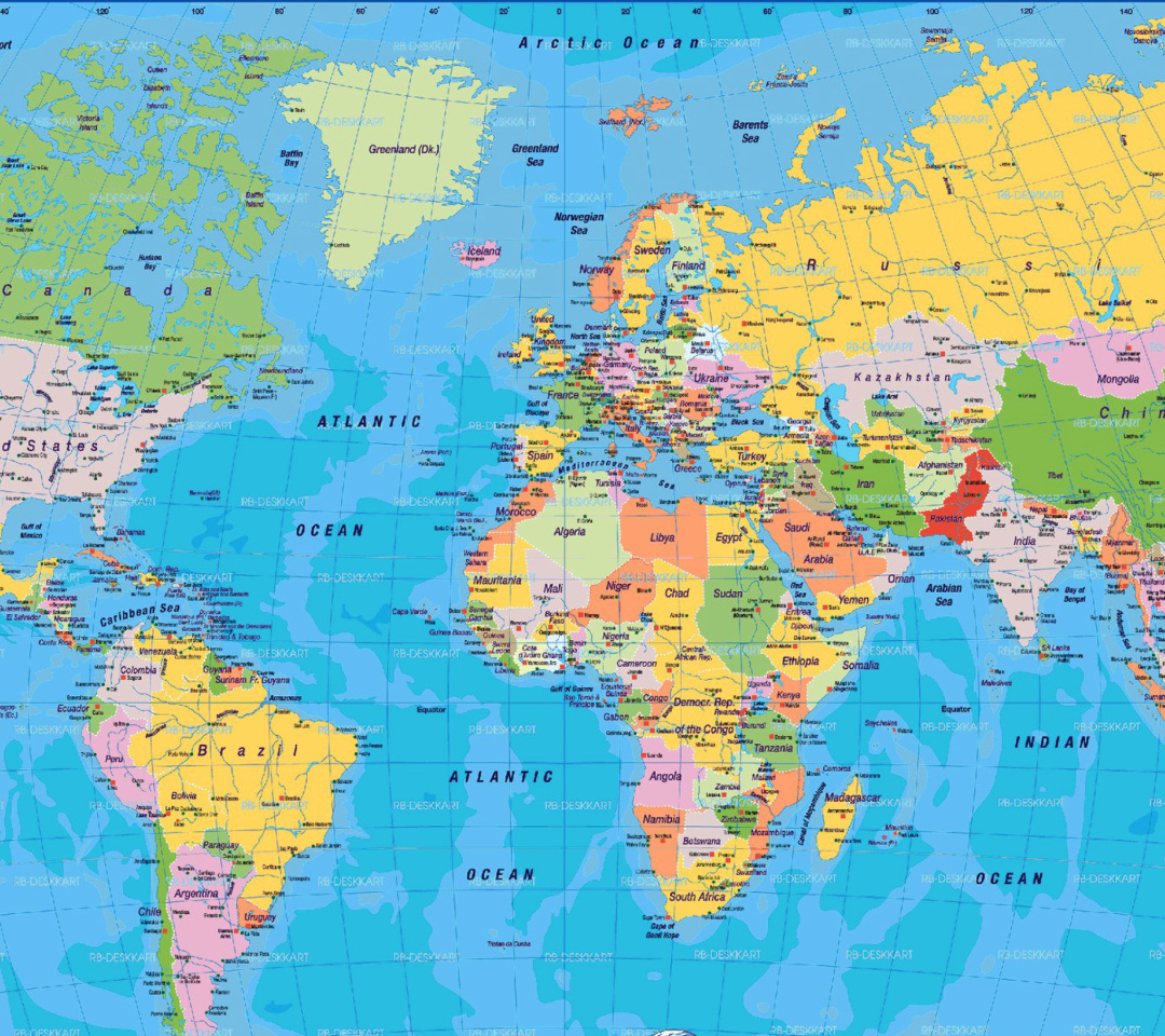Das World Map Wallpaper 1080x960