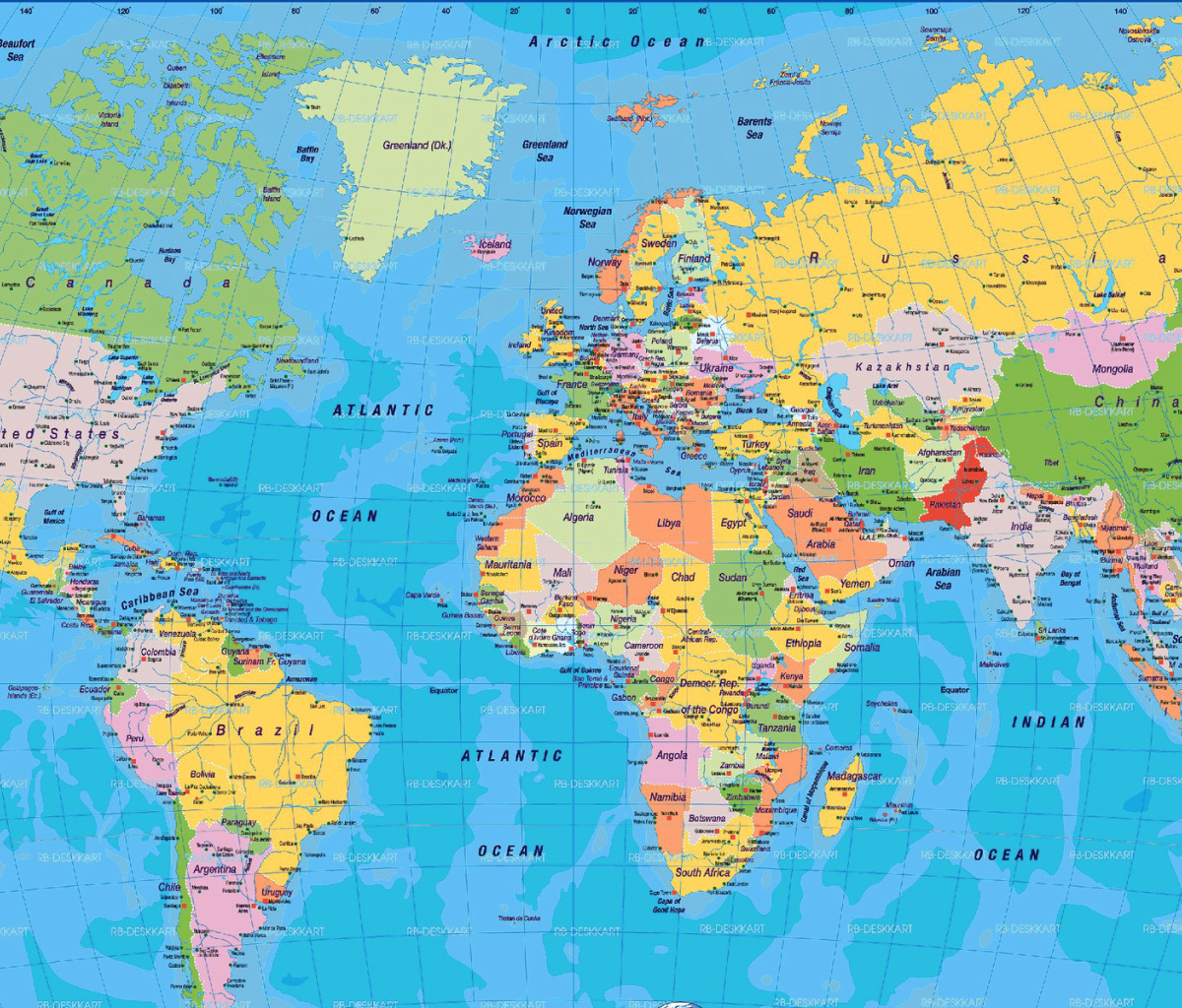 Sfondi World Map 1200x1024