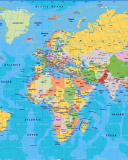 World Map wallpaper 128x160