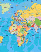 Обои World Map 176x220