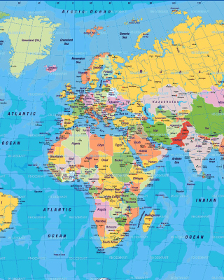 Kostenloses World Map Wallpaper für 240x320