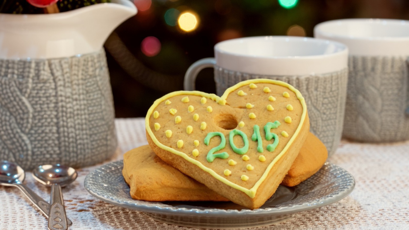 Try Merry Xmas Cookies with Mulled Wine wallpaper 1366x768
