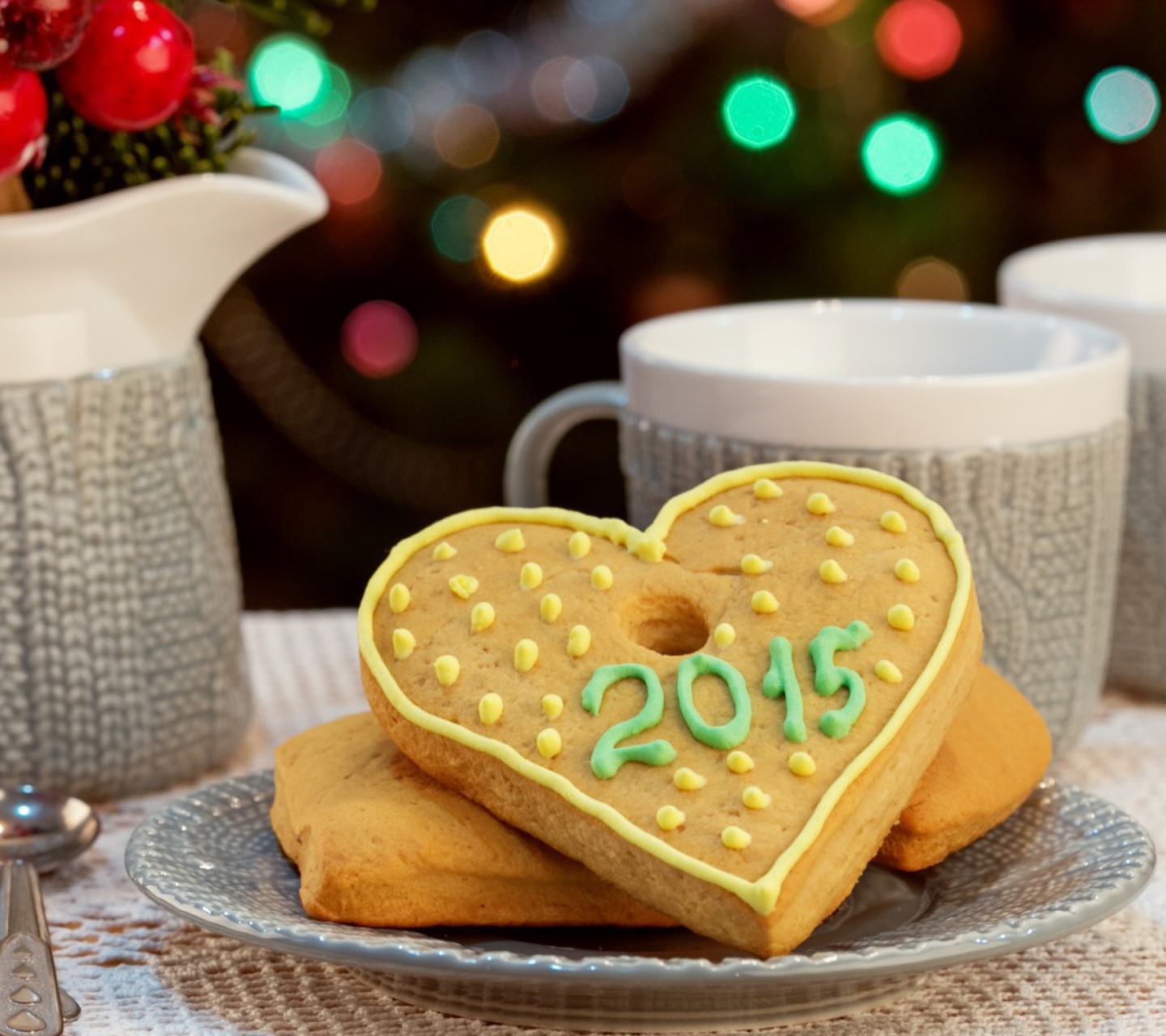 Обои Try Merry Xmas Cookies with Mulled Wine 1440x1280