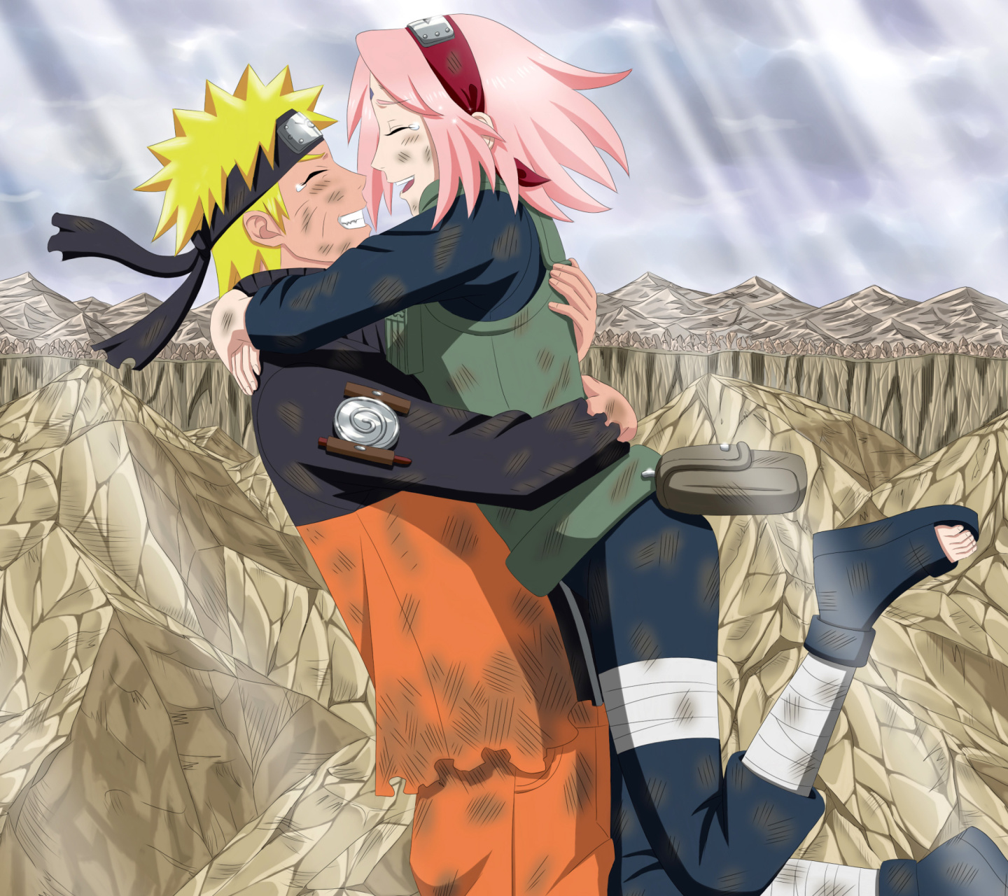 Fondo de pantalla Uzumaki Naruto and Haruno Sakura 1440x1280