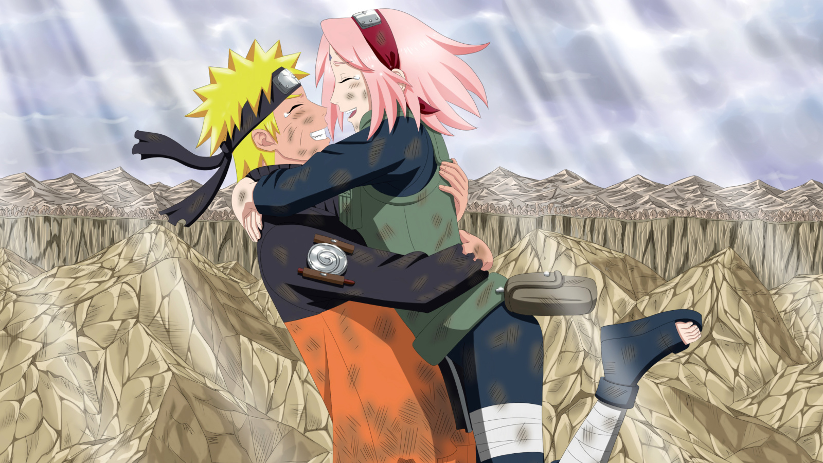 Fondo de pantalla Uzumaki Naruto and Haruno Sakura 1600x900