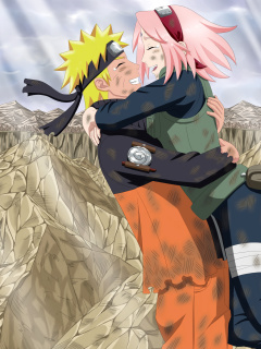 Sfondi Uzumaki Naruto and Haruno Sakura 240x320