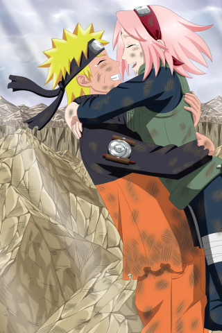 Das Uzumaki Naruto and Haruno Sakura Wallpaper 320x480