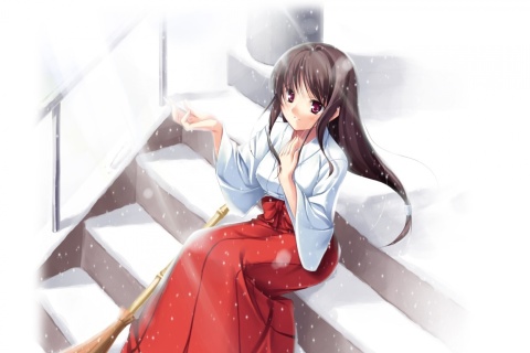 Gadis anime girl wallpaper 480x320