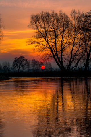 Atmospheric optic Reflection and Sunset screenshot #1 320x480