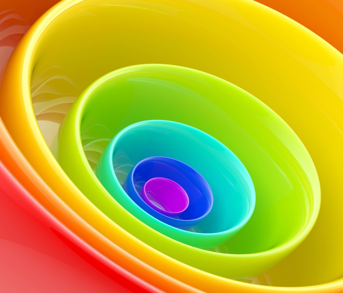 Das Rainbow Color Ring Wallpaper 1200x1024