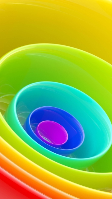 Das Rainbow Color Ring Wallpaper 360x640