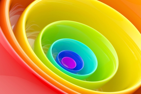 Das Rainbow Color Ring Wallpaper 480x320