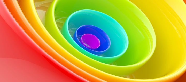 Rainbow Color Ring wallpaper 720x320